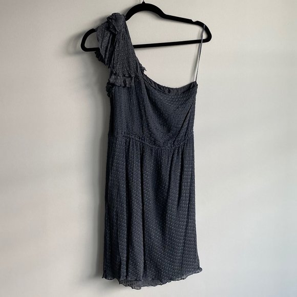 REBECCA TAYLOR Grey Single-Shoulder Dress - Picture 2 of 6